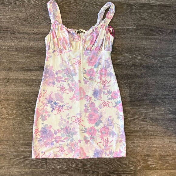 Paris Hilton Baby Doll Dress Gardenia Style YT53776-101-5pA Size Large NWT - Picture 1 of 7